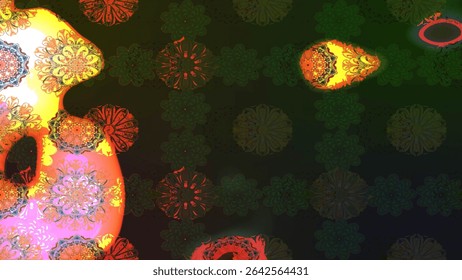 Colour Spring Theme sketch pattern Background. Raster sketch Beautiful fabric pattern. Flower pattern. Flat Flower Elements Design.