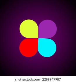 Colourf  logo design, Illustrations logo design 