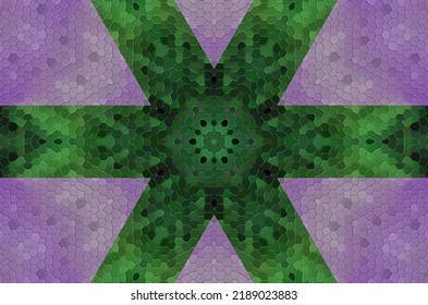 A Colourful Abstract Background Graphic With A Kaleidoscopic Mosaic Pattern In Many Hues Of Mauve And Green