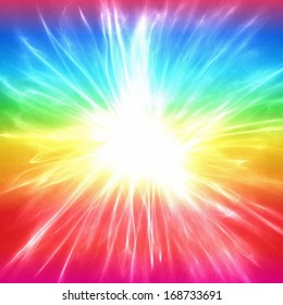 Colourful Abstract Rainbow Starburst Background Illustration Stock ...