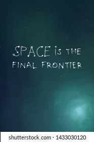 Colourful Hand Drawn Space Illustration With Text 