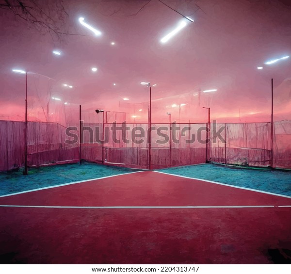 Colourful Heaven Tennis Court Background Stock Illustration 2204313747 Shutterstock