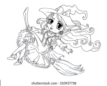 Anime Coloring Pages Images Stock Photos Vectors Shutterstock