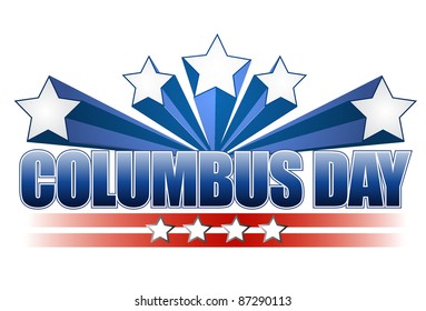 columbus day illustration design on white