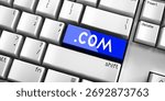 COM domain - computer keyboard - 3D illustration