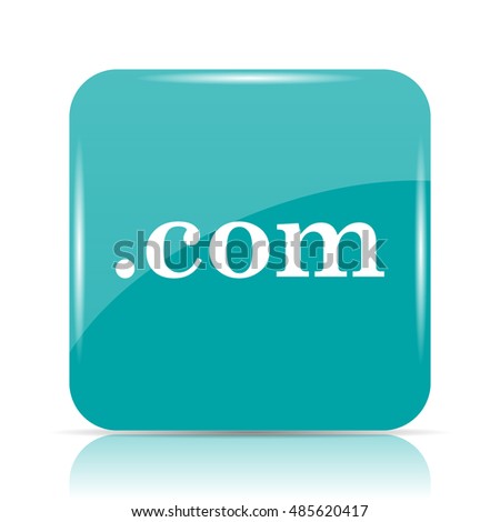 .com icon. Internet button on white background.