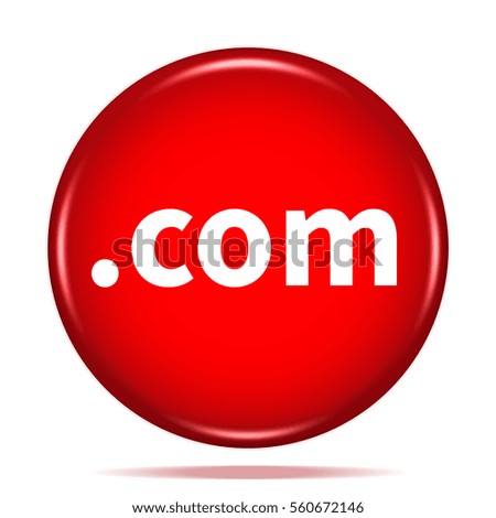 .com icon .Internet button.3d illustration