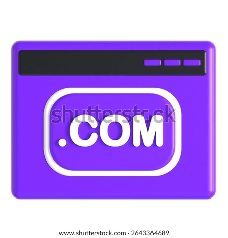 .com website 3d icon illustration