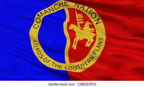 Comanche Nation Indian Flag Closeup View Stock Illustration 1180263913 ...