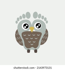 The Combination Of The Legs With Other Shapes Makes An Owl. Funny And Creative Characters. Can Be Used For Creative Inspiration, Stickers, Book Covers, Children's Lessons, Etc