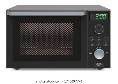 Combination Oven, Microwave. 3D Rendering Isolated On White Background