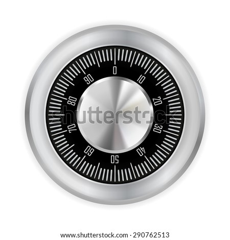 Combination Safe Lock. isolated on white background. Raster version