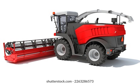 Combine Harvester 3D rendering on white background - Shutterstock ID 2263286573