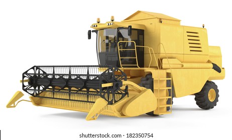 Combine Harvester Isolated. 