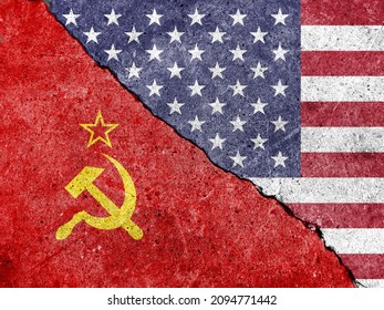 Combines Flags United States Soviet Union Stock Illustration 2094771442