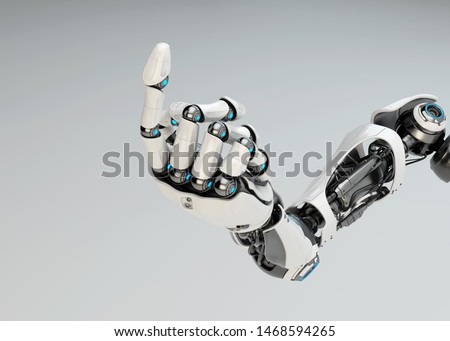 The Come Hither Robot Hand Sign Stock photo © 