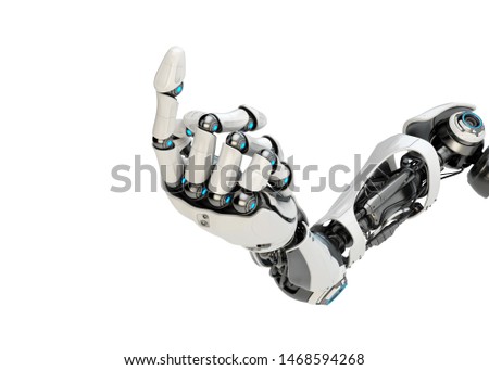 The Come Hither Robot Hand Sign Stock photo © 