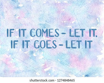 Comes Let Goes Let Poster Hand Stock Illustration 1274848465 | Shutterstock