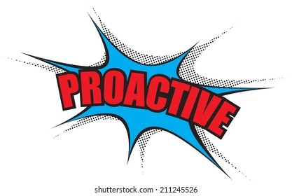 Comic Balloon Power Word: Proactive (high Resolution Jpg)