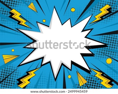 Comic blank text speech bubbles in pop art style vector illustration