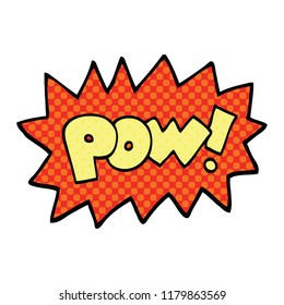 Comic Book Style Cartoon Pow Symbol Stock Illustration 1179863569 ...