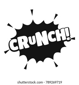 Comic Boom Crunch Icon. Simple Illustration Of Comic Boom Crunch  Icon For Web