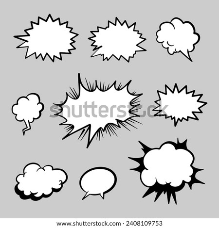 Comic bubbles for design purposes
