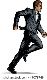 Comic Like Business Man Running