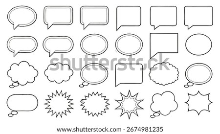 Comic Speech and Thought Bubble Set for Visual Storytelling and Design