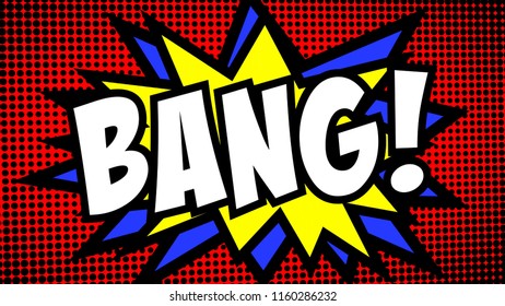 Comic Strip Cartoon Word Bang Appearing Stock Illustration 1160286232 ...