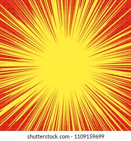 Comic style explosion background. superhero speed lines. Design element for poster, print, card, banner, flyer. 