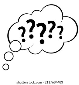 Comic Thought Bubble Question Marks Vector Stock Illustration ...