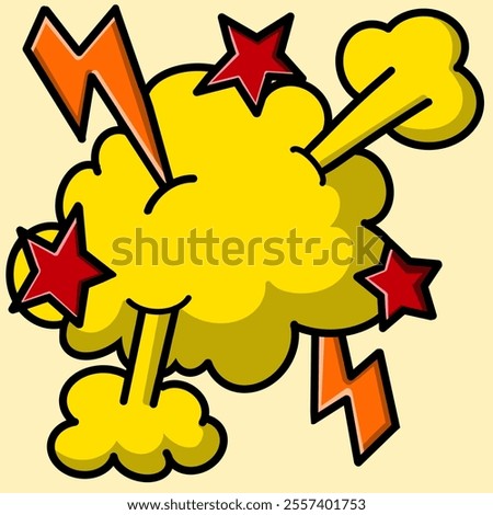 Comics speech bubble for text pop art design. White empty dialog cloud for text message halftone shadow. Comics sketch explosion star splash comic book text.	
