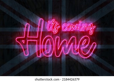 Its Coming Home 3D Illustration On A Union Jack Background.