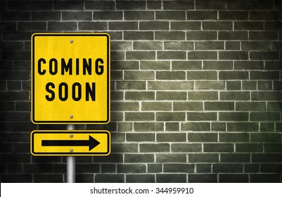Coming Soon - road sign illustration