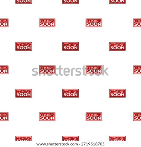 Coming soon seamless pattern isolated on white background