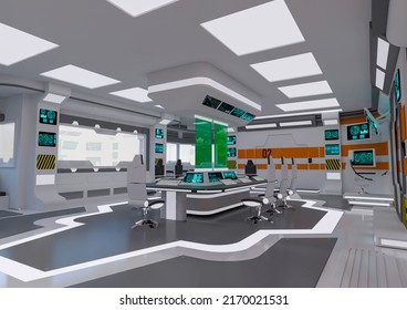 Command Control Room 3d Illustration Stock Illustration 2170021531 ...