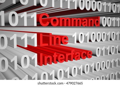 Command Line Interface In The Form Of Binary Code, 3D Illustration