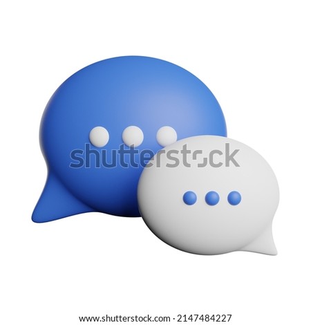Comment buble speech 3d rendering illustration