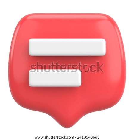 Comment button. Chat button. 3D illustration.