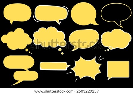 Comment Line Icon Set. Talk Speech Message Bubble  Icon. Feedback Icon. chat images Conversation Iconchat bubble png