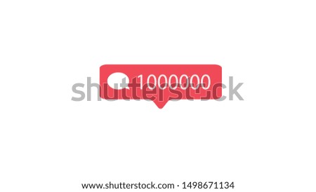 Comment Notification Symbol. Pink Button of Social Media on White Background