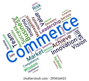 Commerce Words Indicating E-Commerce Import And Selling 