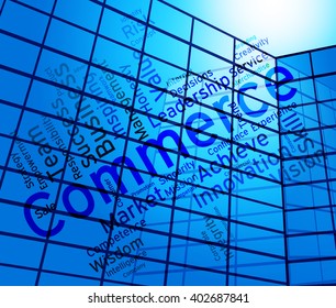 Commerce Words Indicating E-Commerce Import And Selling 