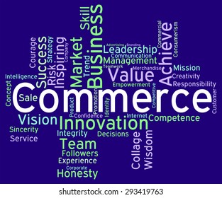 Commerce Words Showing Importing Export And Buy 