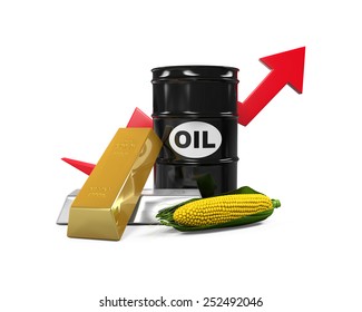 Commodities - Oil, Corn, Gold And Silver