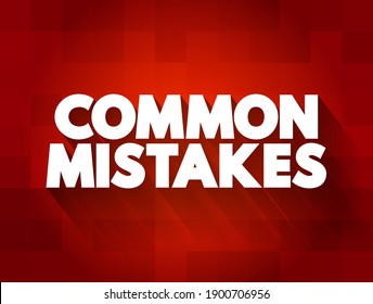 Common Mistakes Text Quote, Concept Background