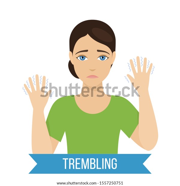 Common Symptom Panic Disorder Trembling: ภาพประกอบสต็อก 1557250751 ...