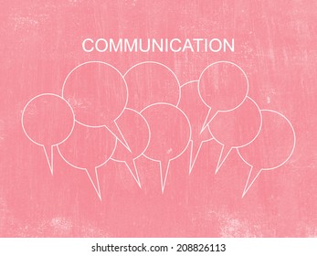 Communication. Background with speech bubbles.