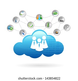 communication cloud illustration design over a white background - Powered by Shutterstock